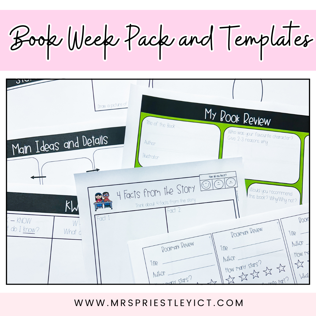 Book Week Pack and Templates – Mrs Priestley ICT