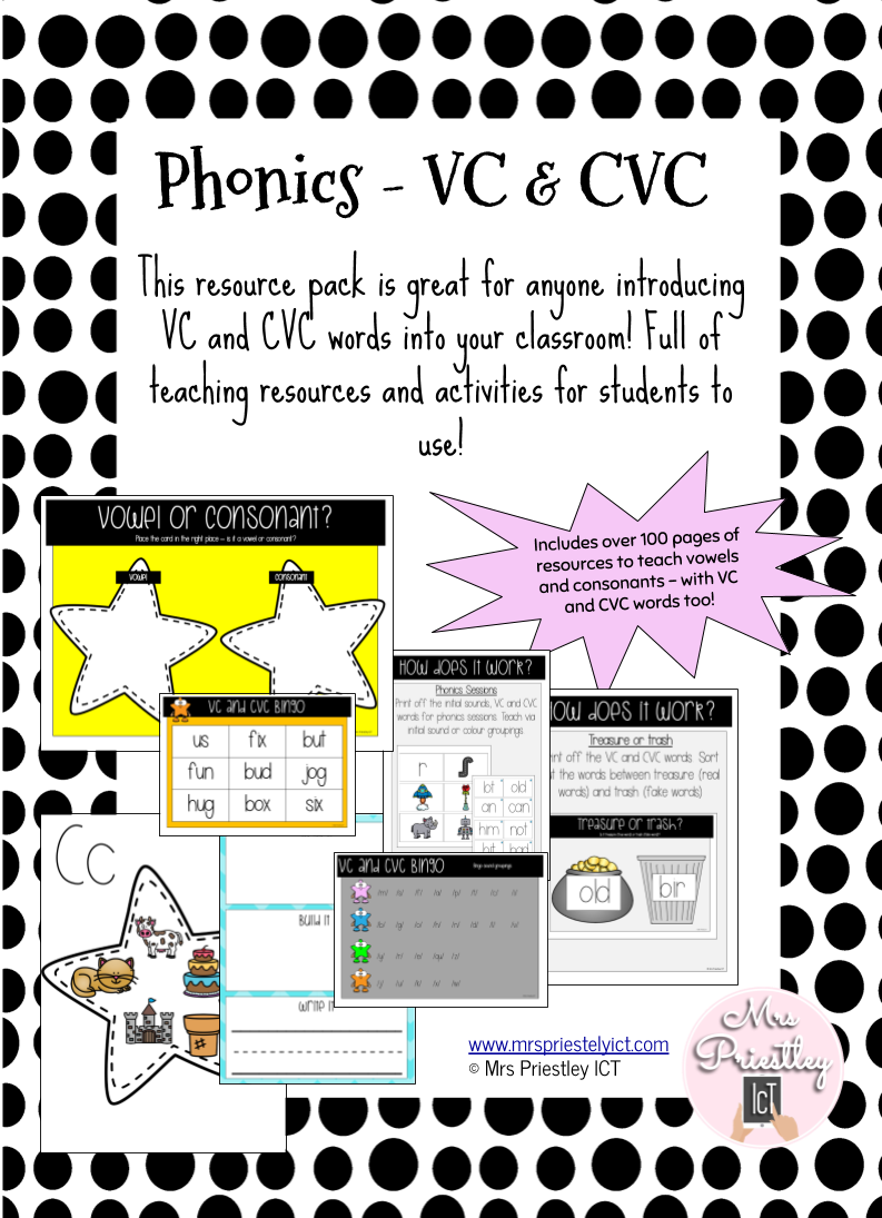 Phonics initial sounds, VC and CVC