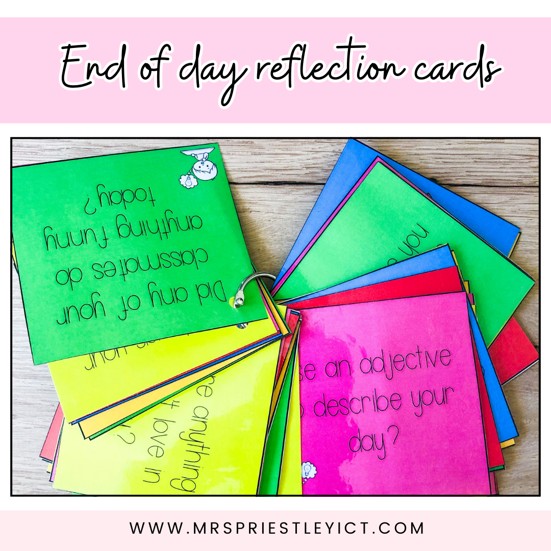 End of day reflection cards