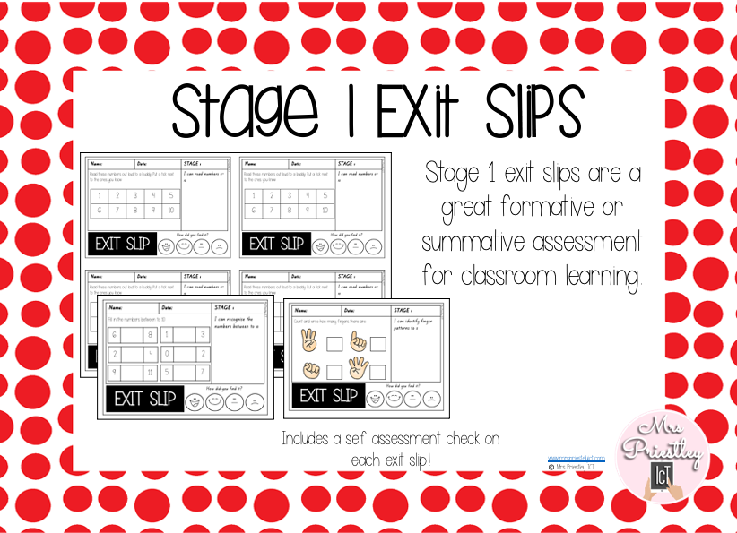 Stage 1 Exit Slips