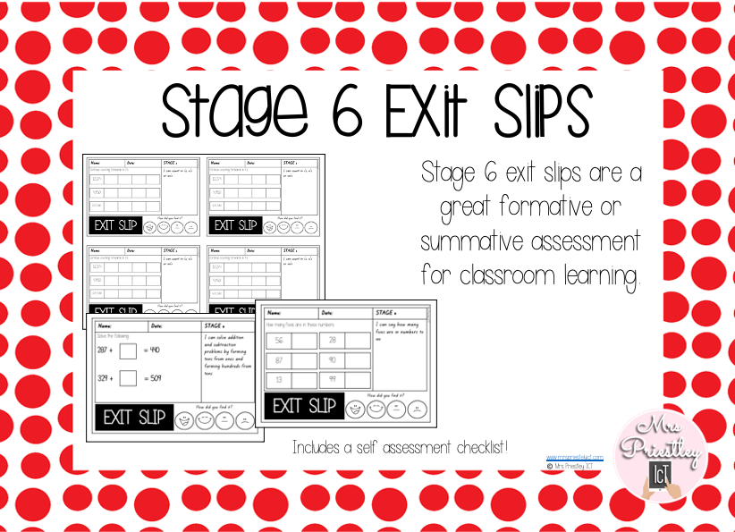 Stage 6 Exit Slips