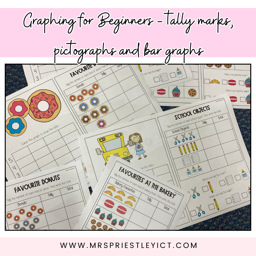 Graphing for Beginners - tally marks, pictographs and bar graphs