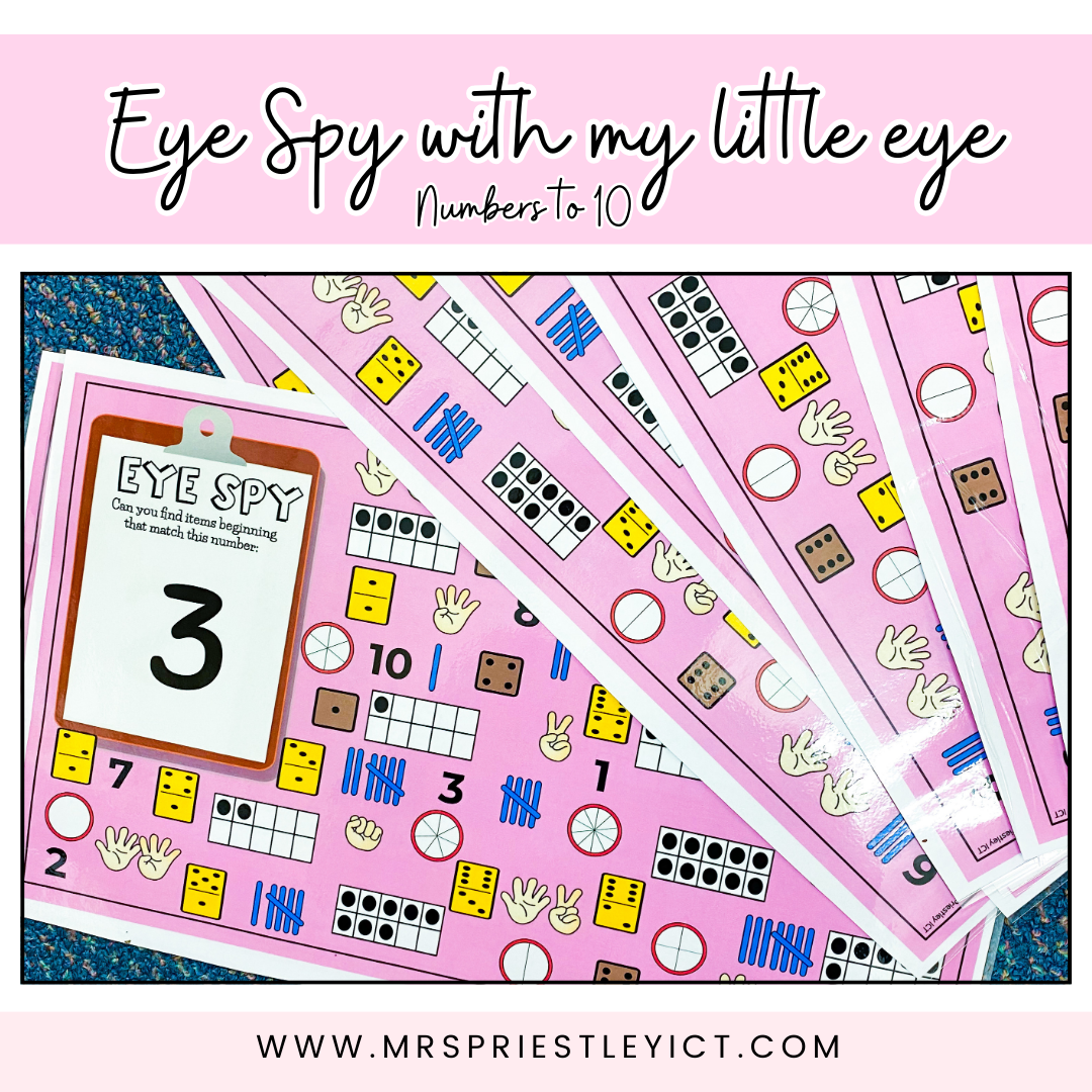 Eye spy - numbers 1 to 10