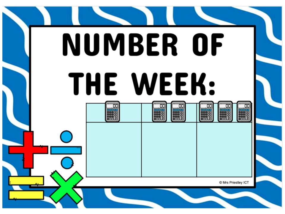 Number of the week display chart -  differentiation