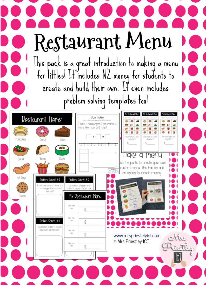 Restaurant Menu for Littles