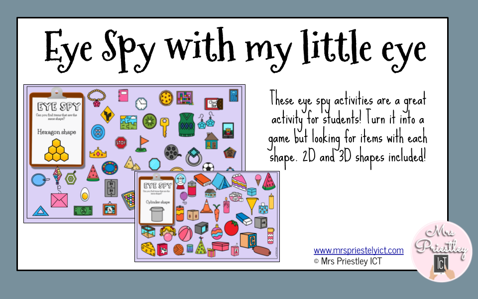 Eye spy with my little eye - 2D and 3D shapes