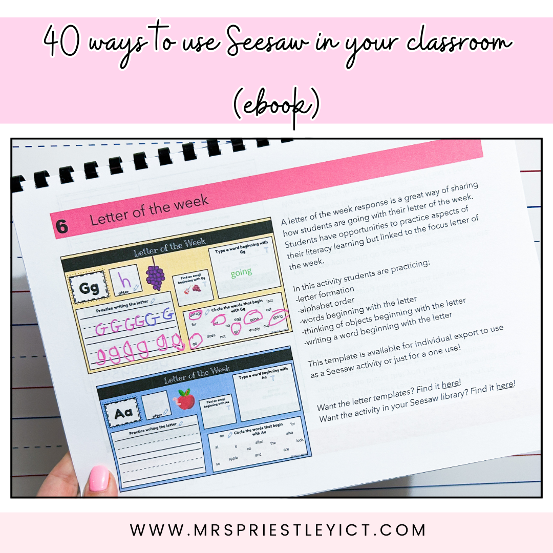 40 Ways to use Seesaw in your classroom (ebook)