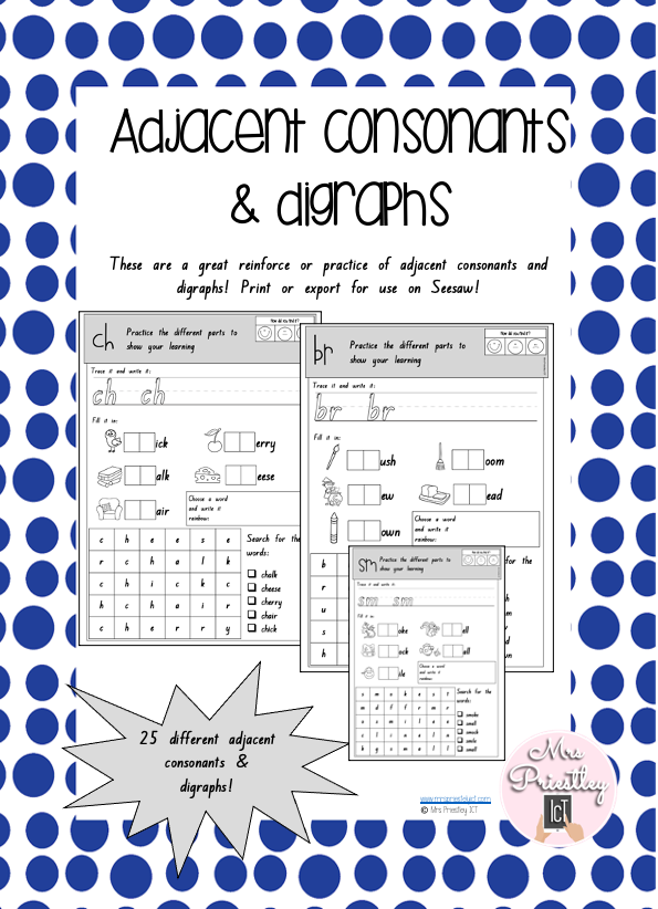 Adjacent Consonants and Digraphs