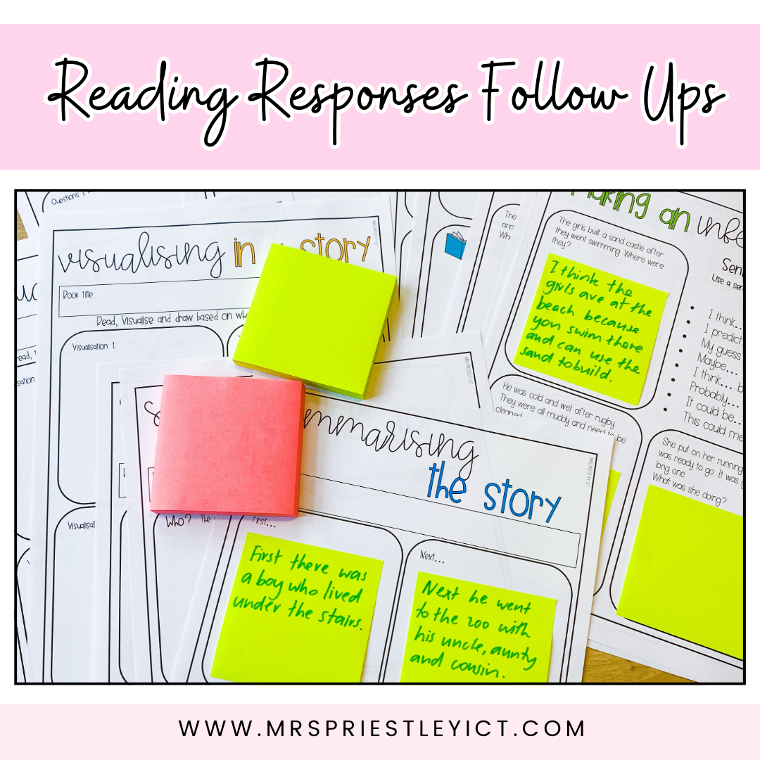 Reading Responses Follow Ups + Post it note templates