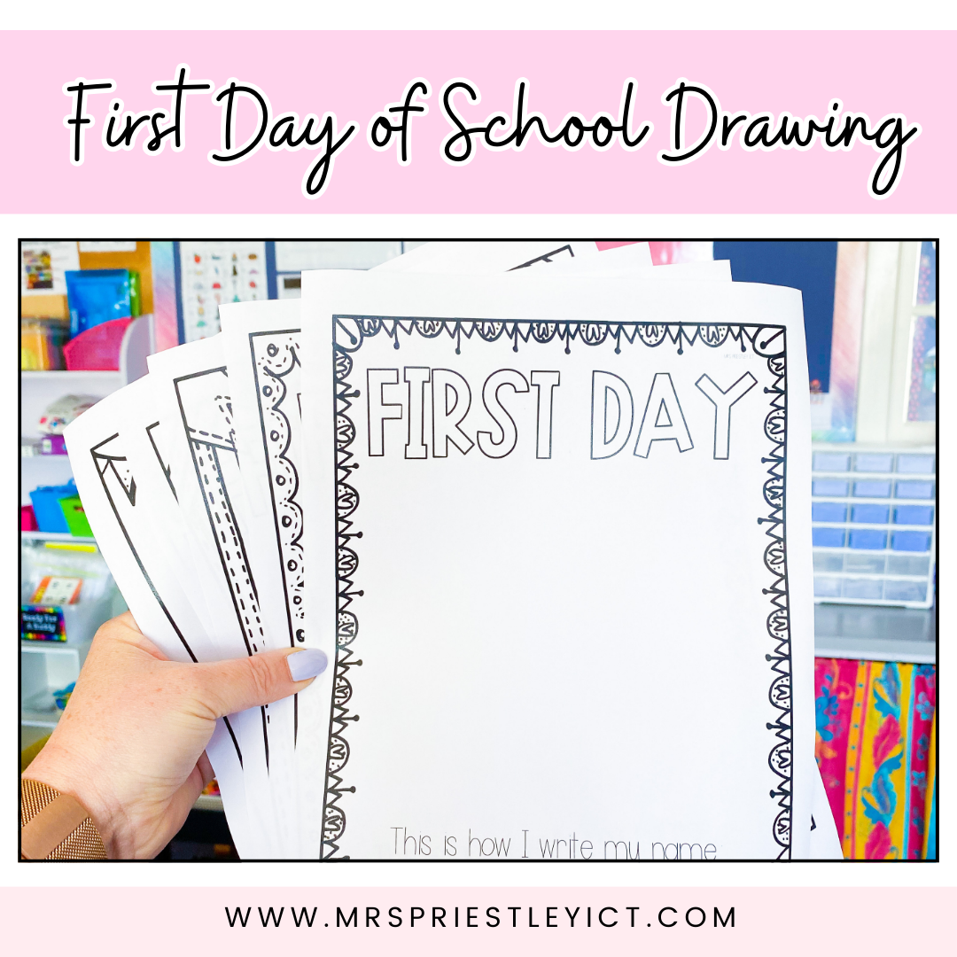 First day of school drawing activity