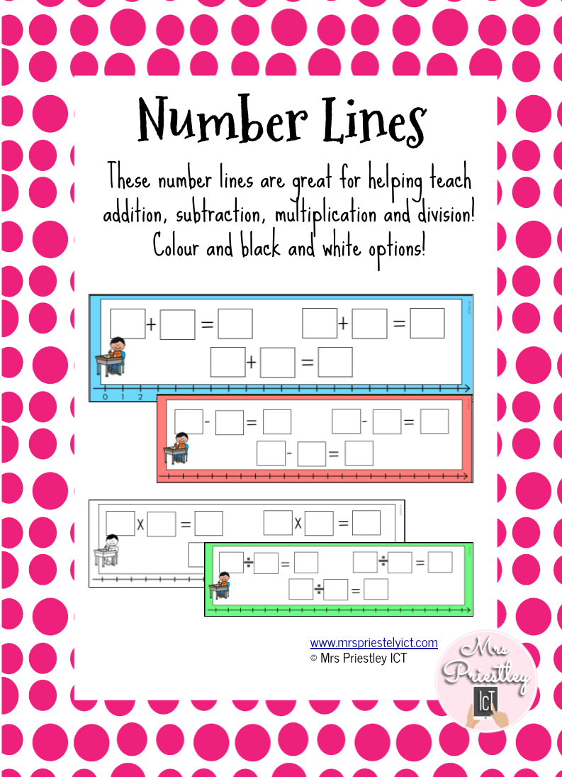 Maths Number Lines - full resource