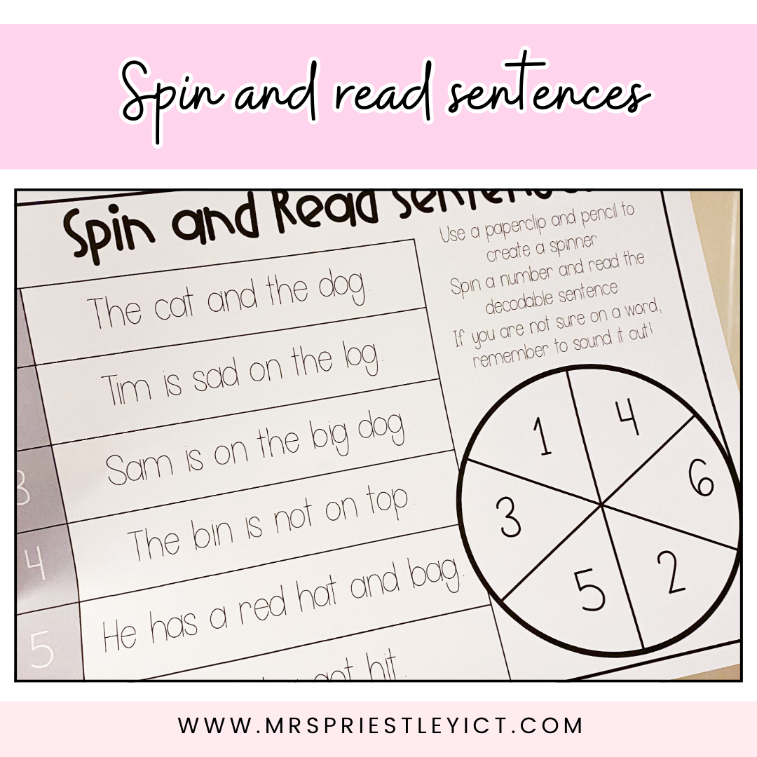 Spin and Read Sentences