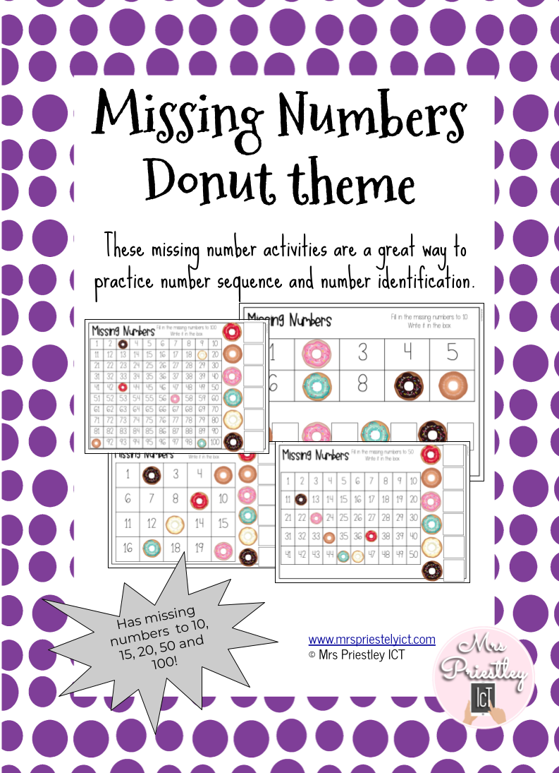 Missing Numbers - Donut theme