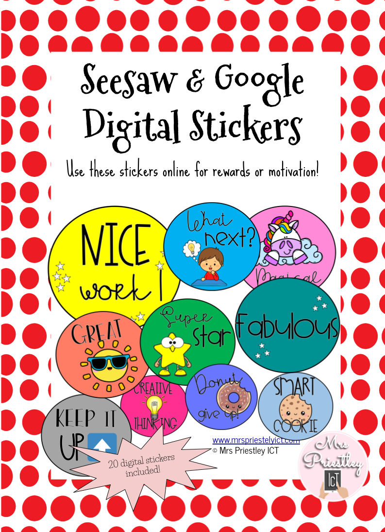 Seesaw and Google Digital Stickers