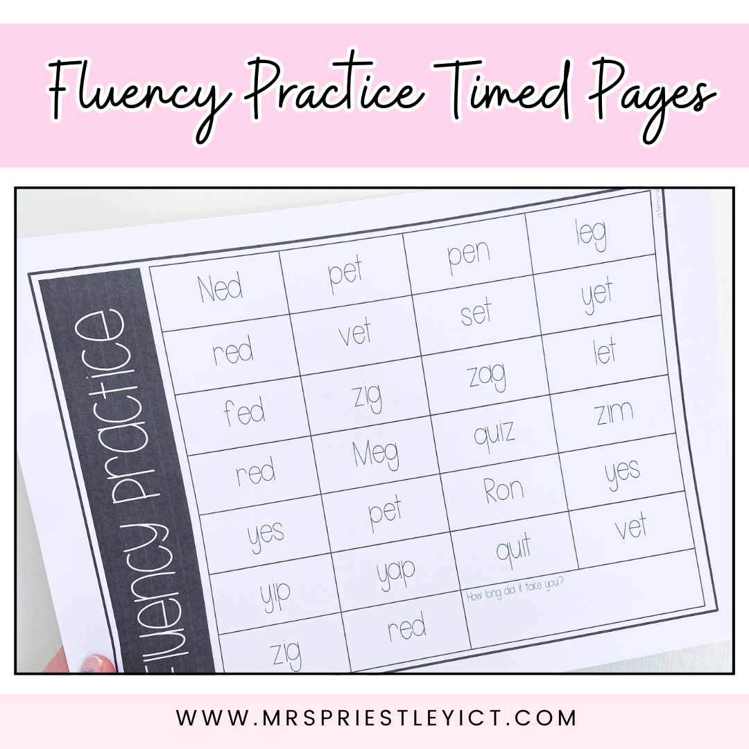 Fluency Practice Timed Pages