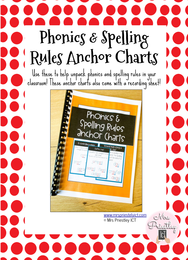 Phonics and Spelling Rules Anchor Charts