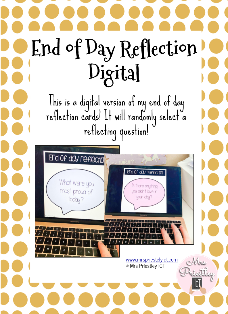 End of day reflection - digital