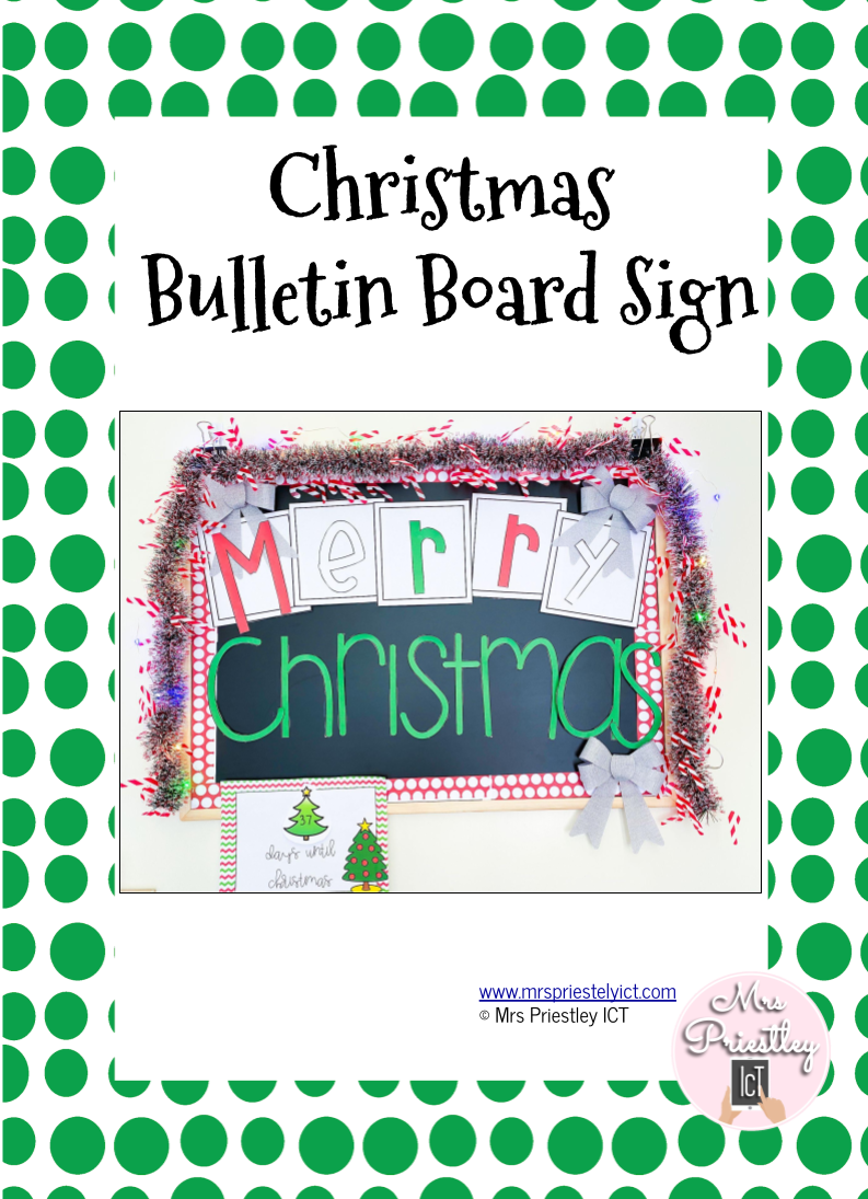 Christmas Bulletin Board Sign