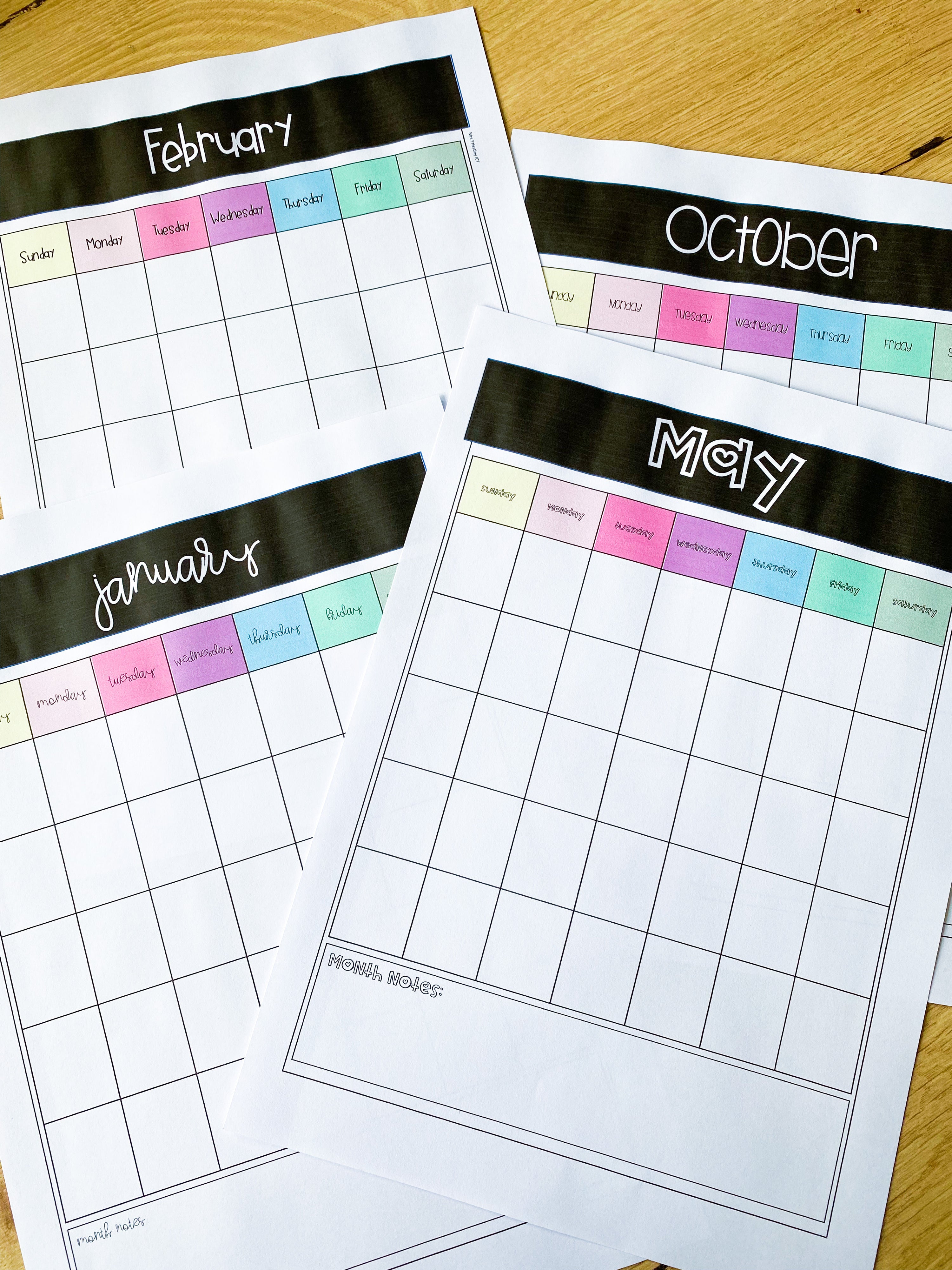 Blank Calendar Templates