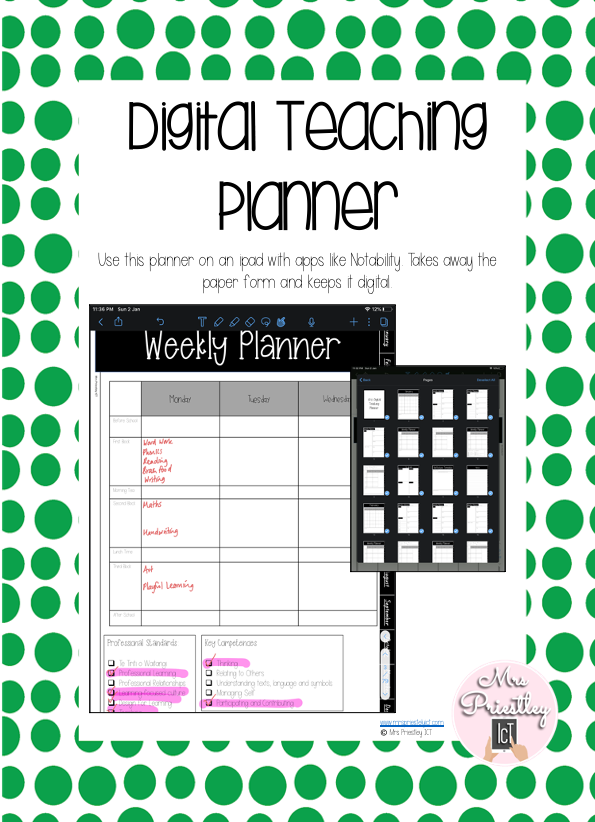 Digital Teaching Planner (Including Google Slides version)