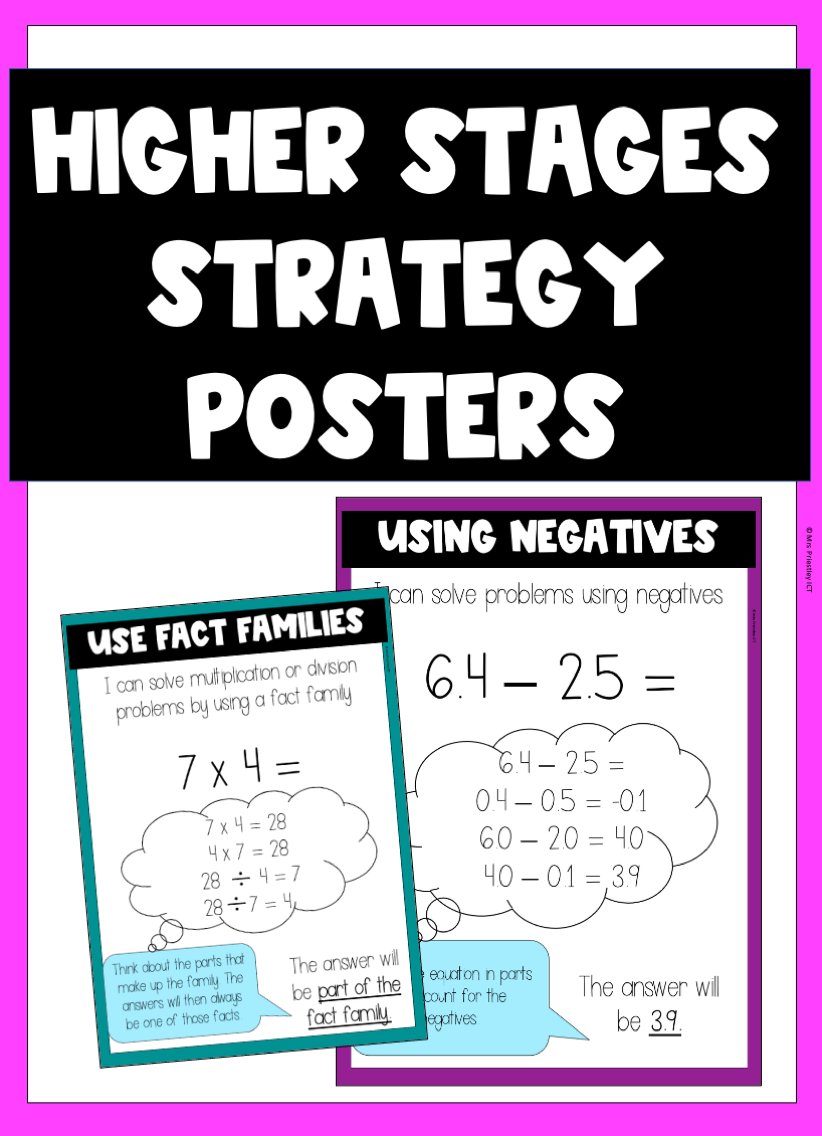 Higher Stages Maths Strategy Posters