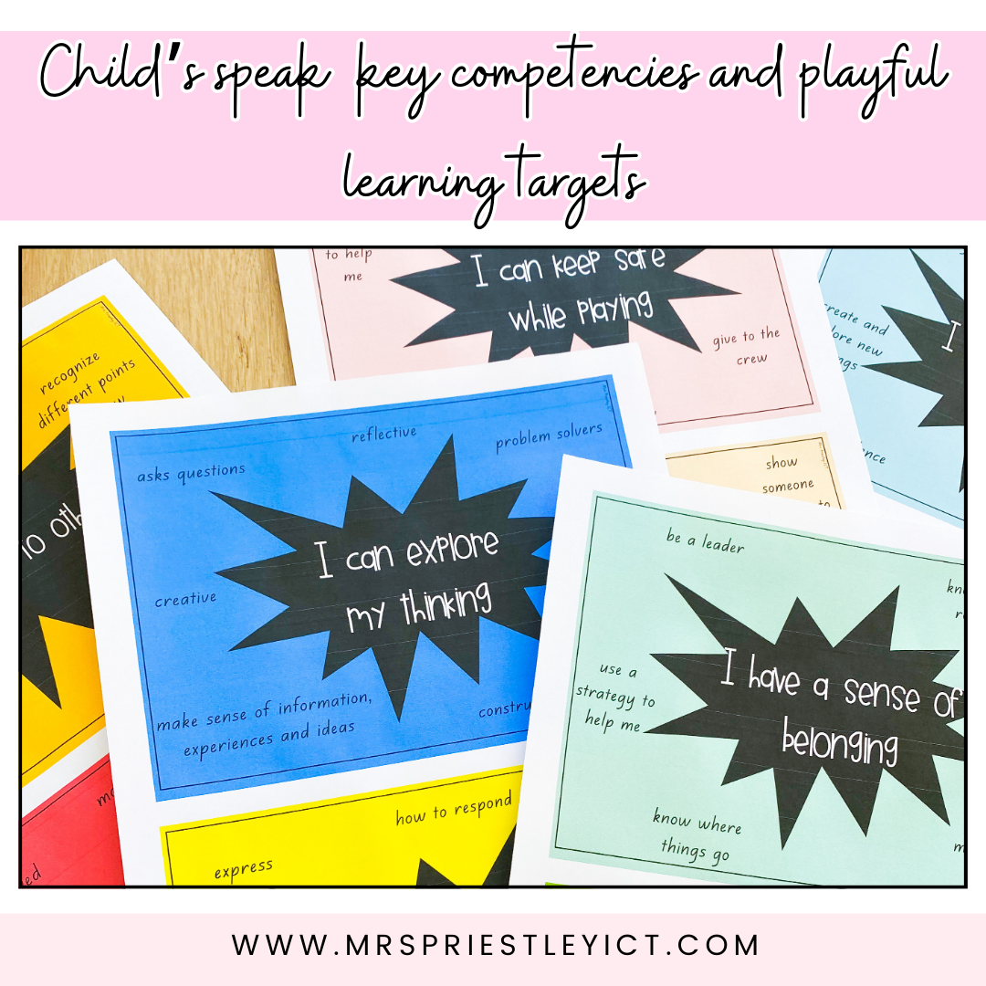 Child's speak key competencies and playful learning targets