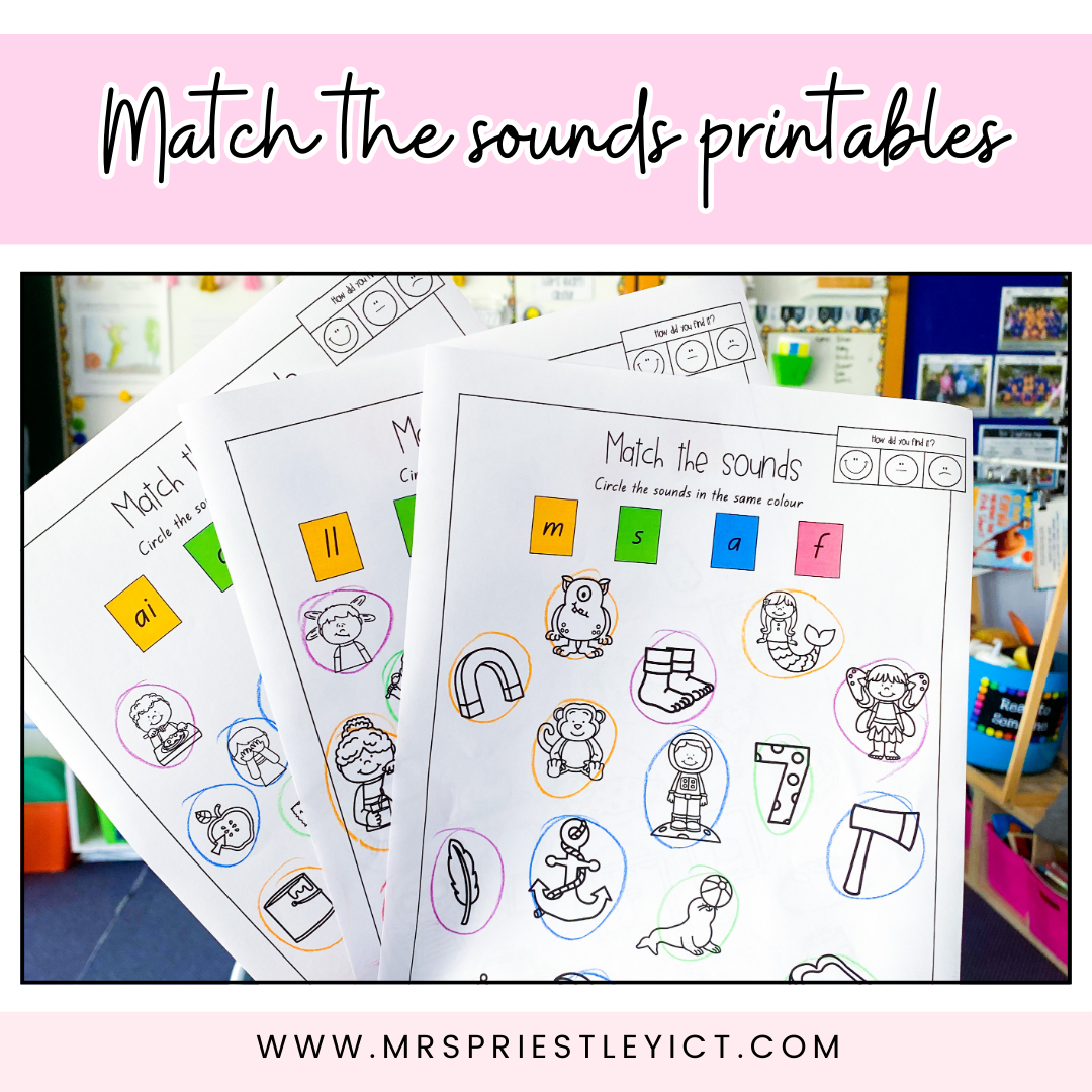 Match the sounds printables