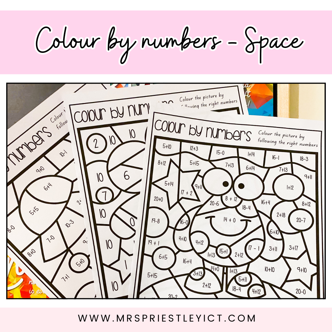 Colour by Numbers (space theme)