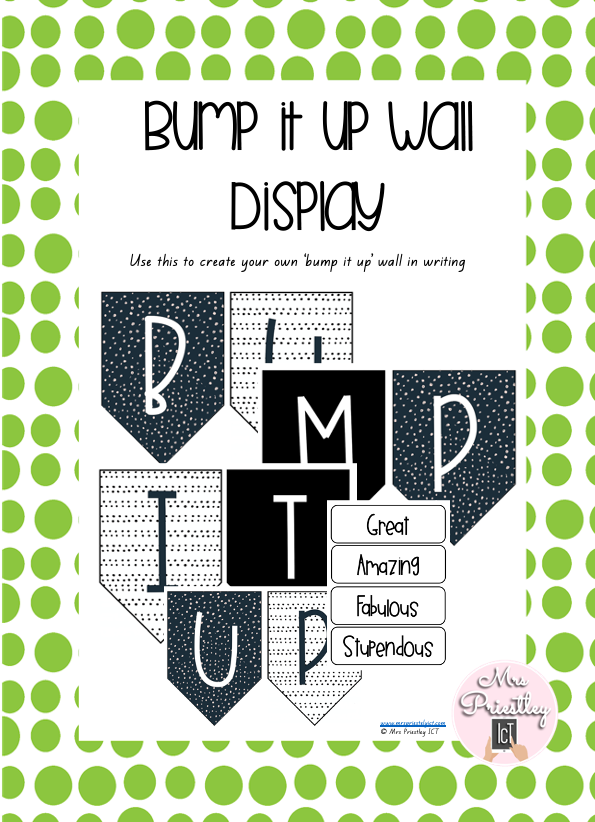 Bump it up wall display - simple colour theme