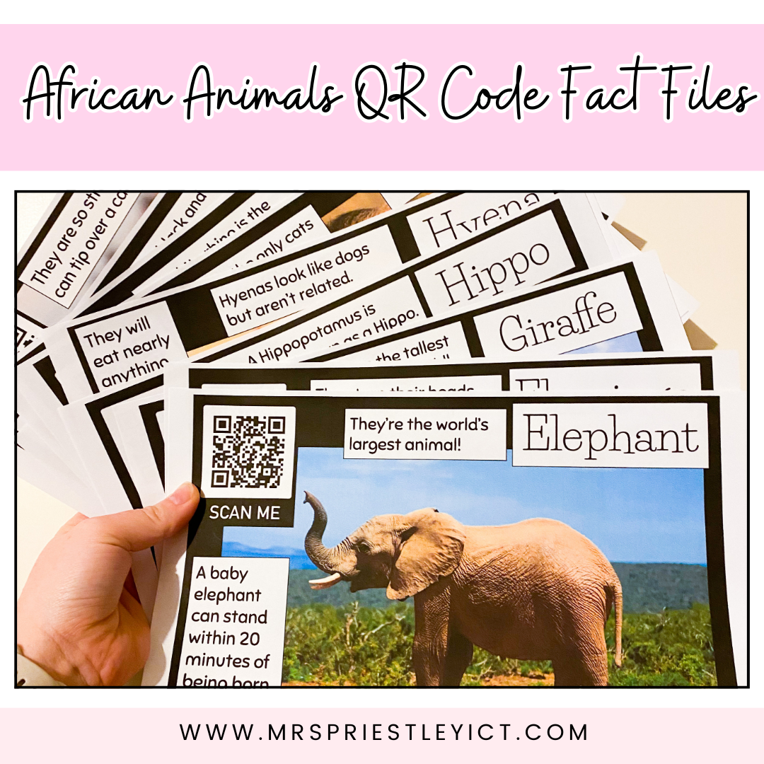 African animal QR code fact files