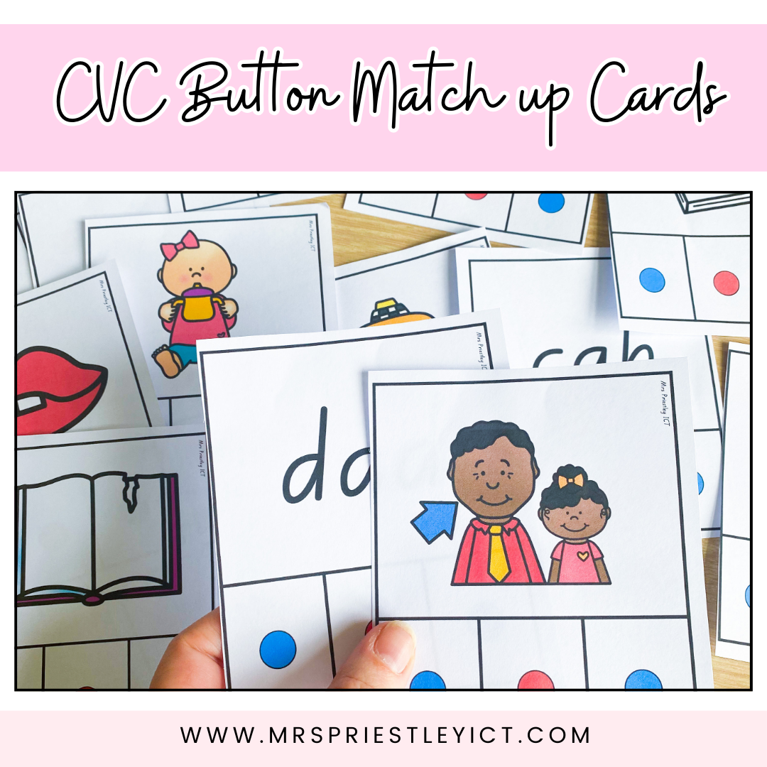 CVC Button Match Up Cards