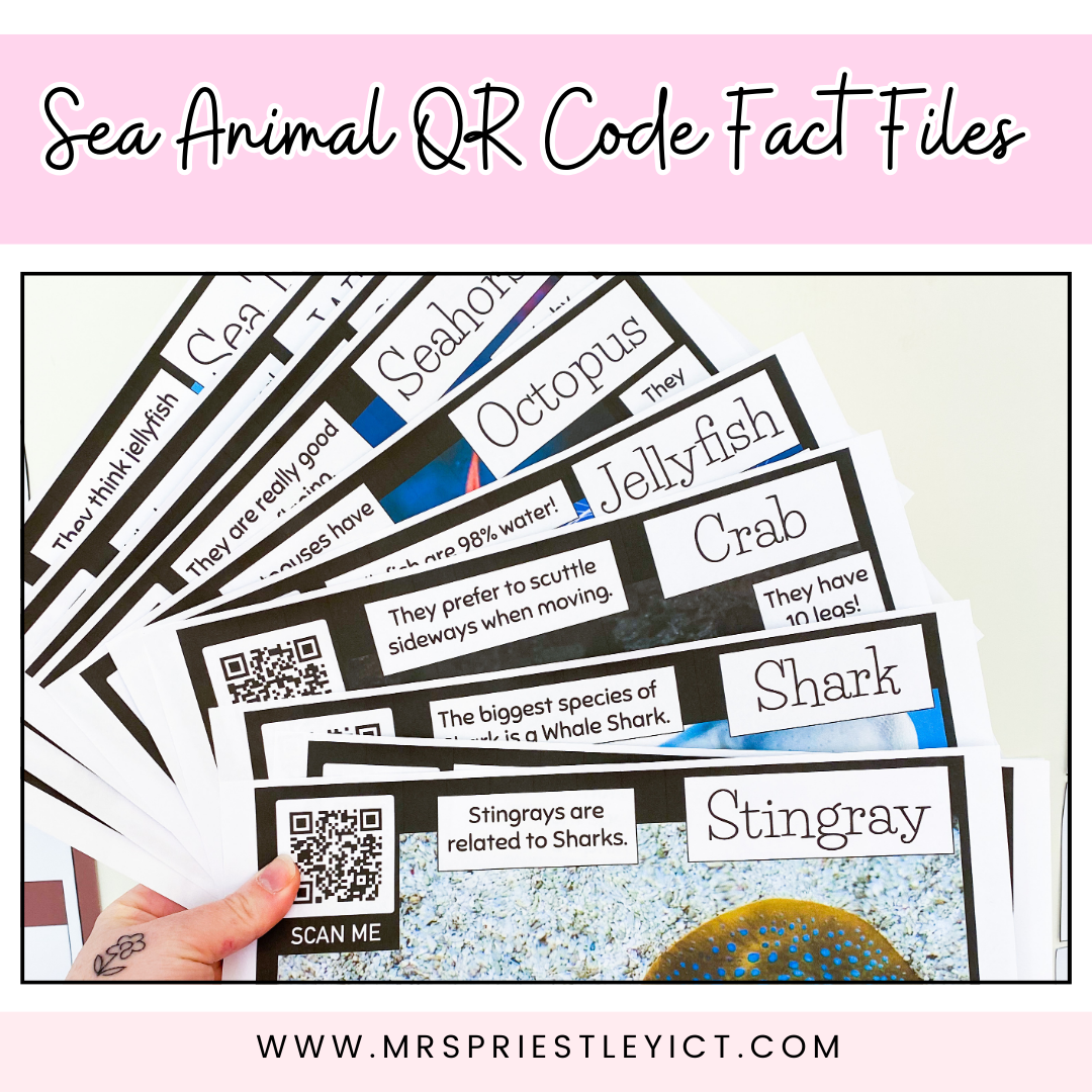 Sea animal QR code fact files