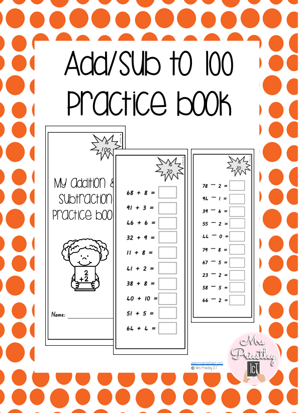 Addition & Subtraction to 100 Practice Book