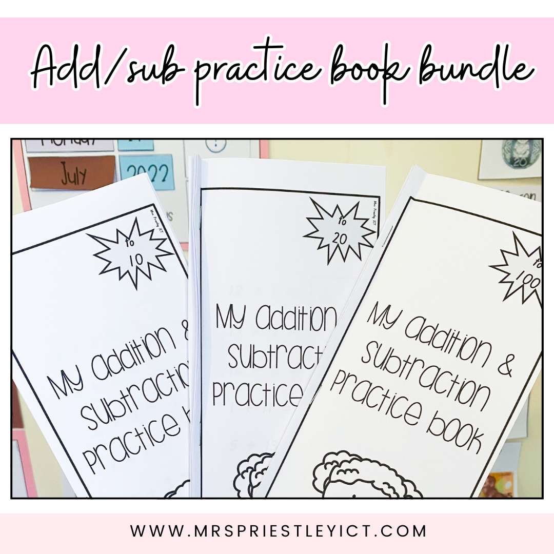 Add/sub Practice book bundle