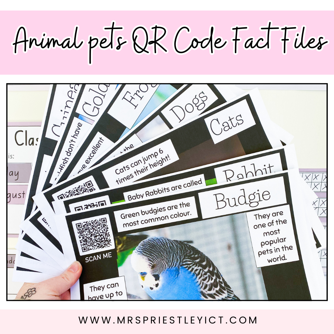 Animal Pets QR code fact files