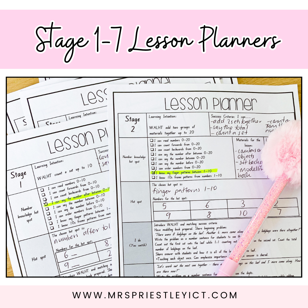 Stage 1-7 Lesson Planners