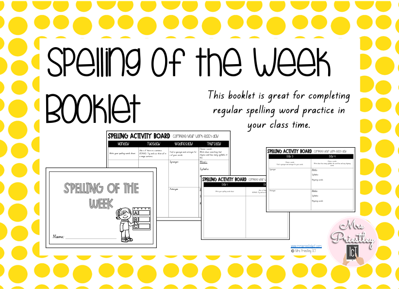 Spelling of the Week Booklet