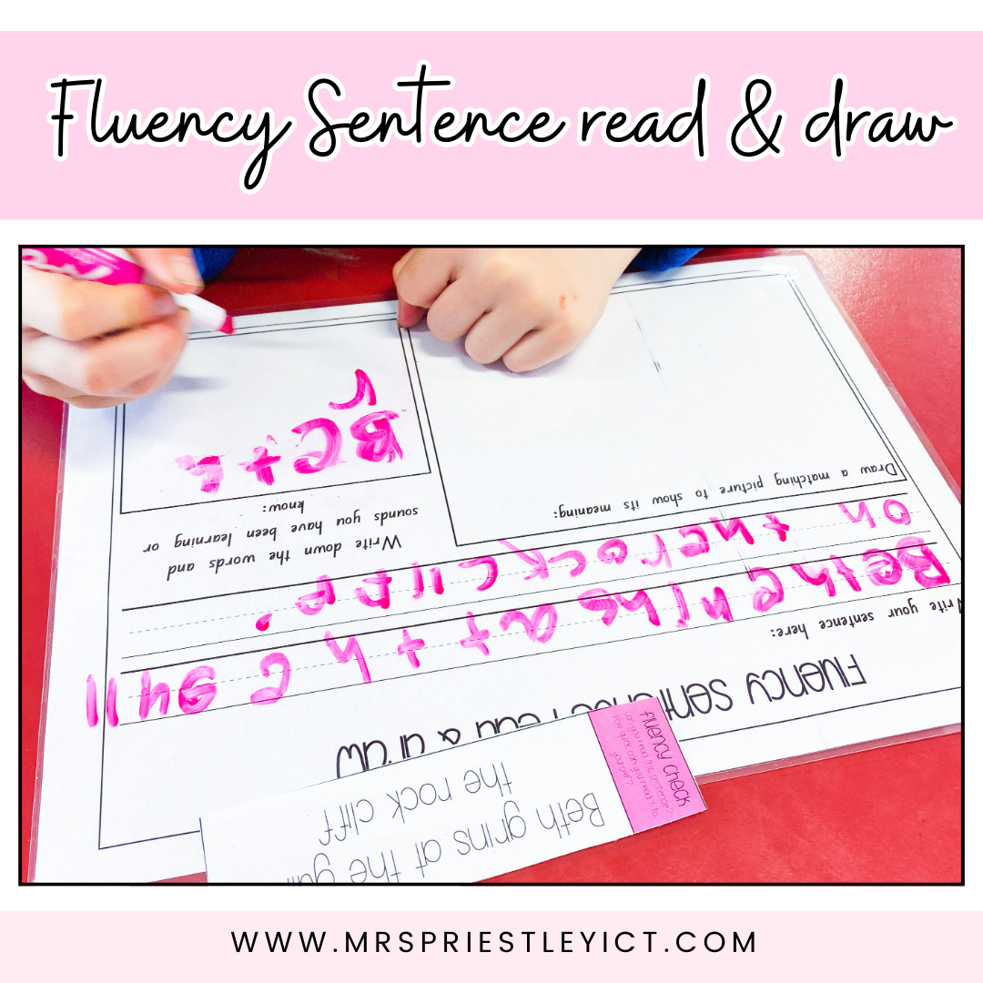 Fluency sentence read and draw