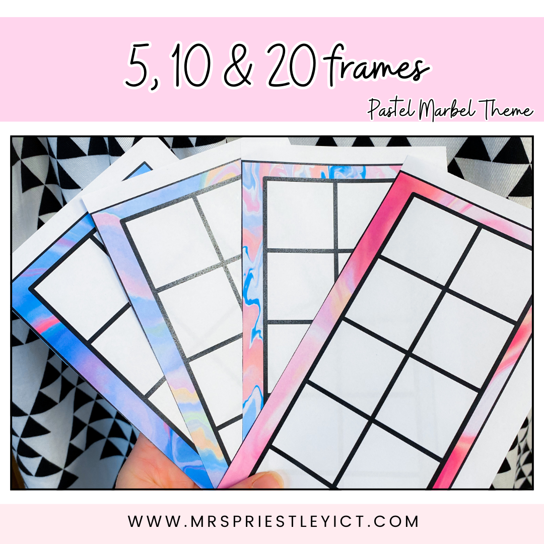 5, 10 and 20 frames (pastel marble theme)