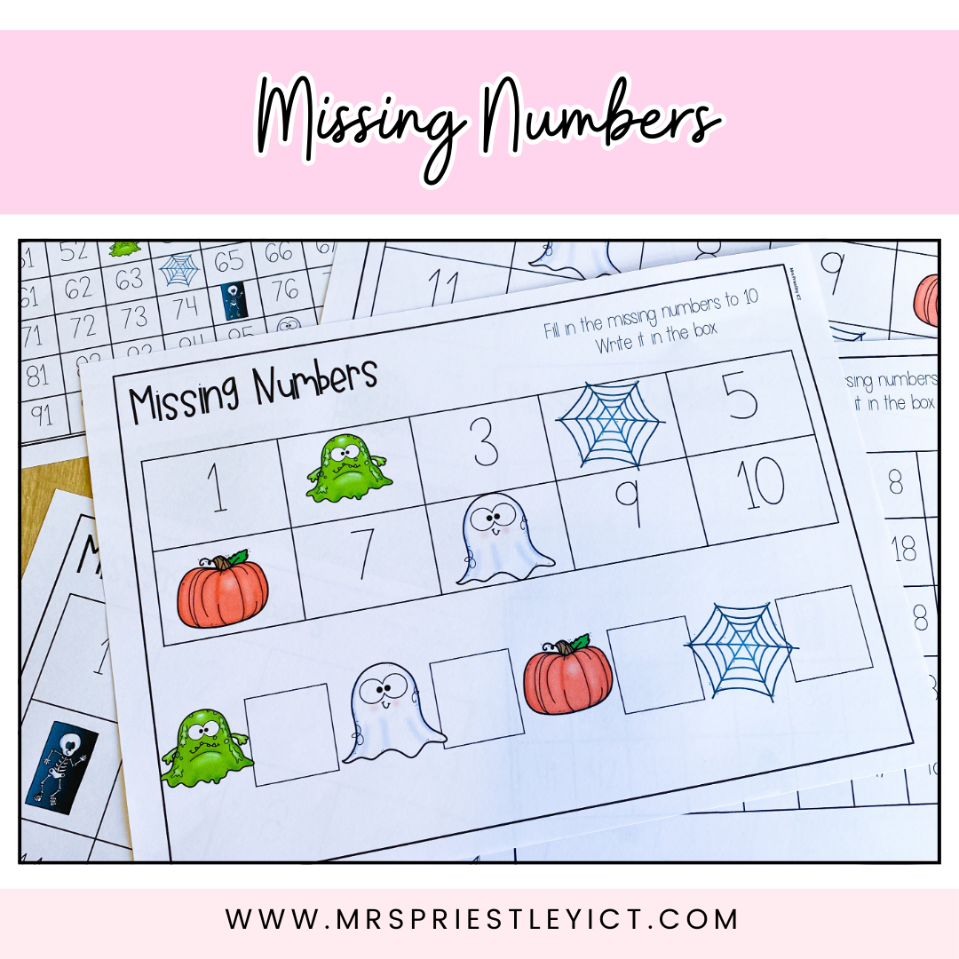 Missing Numbers - Halloween theme