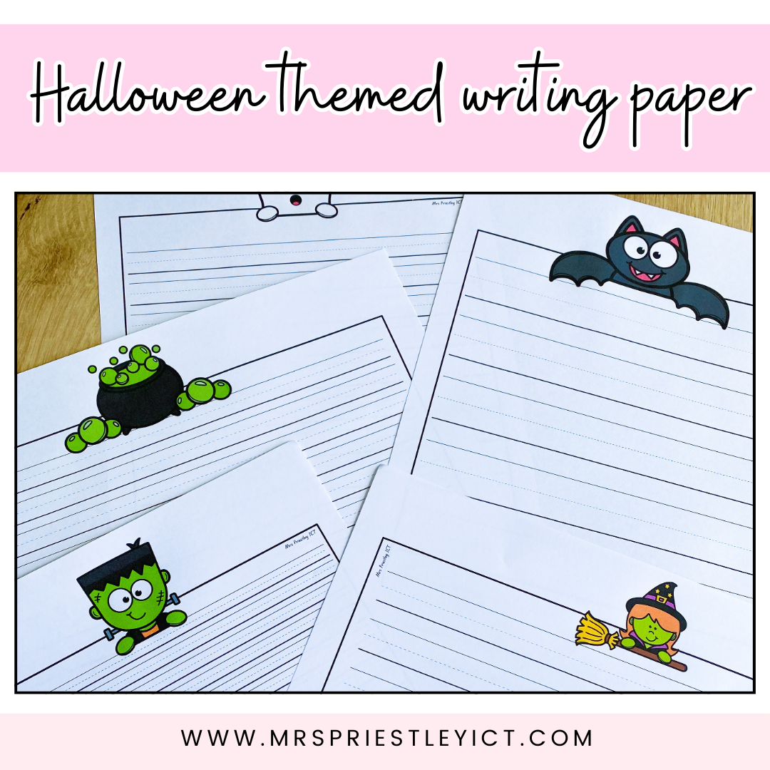 Halloween Themed Writing paper