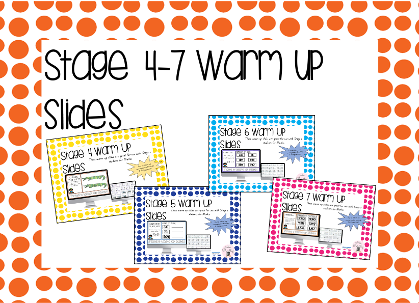 Stage 4-7 Warm Up Slides mini bundle