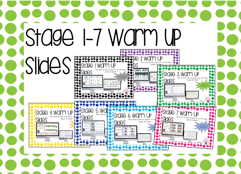 Stage 1-7 Warm Up Slides MEGA bundle