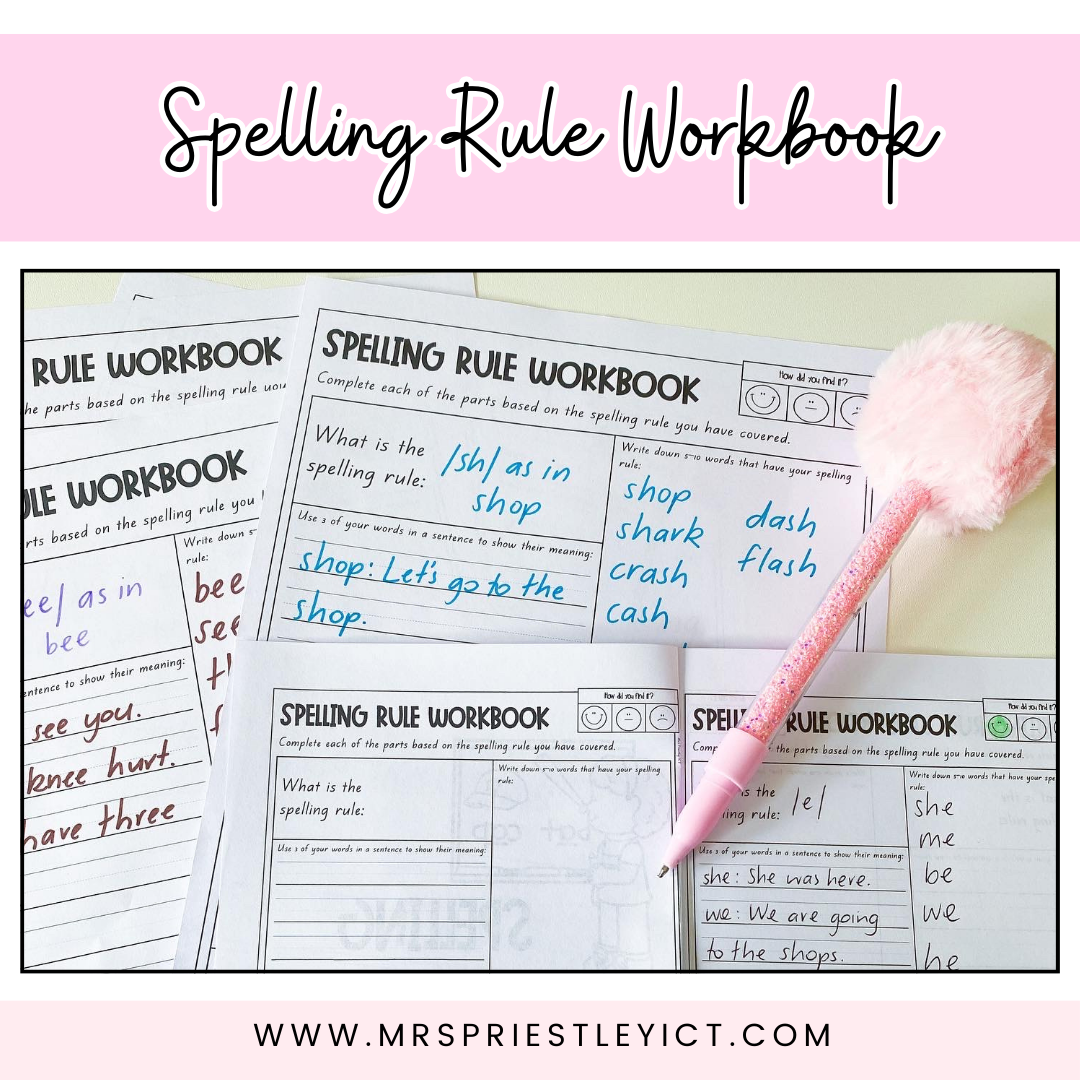 Spelling rule workbook