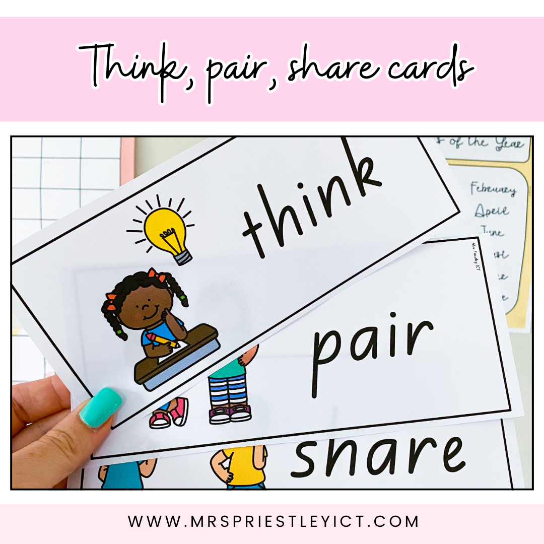 Think, pair, share cards