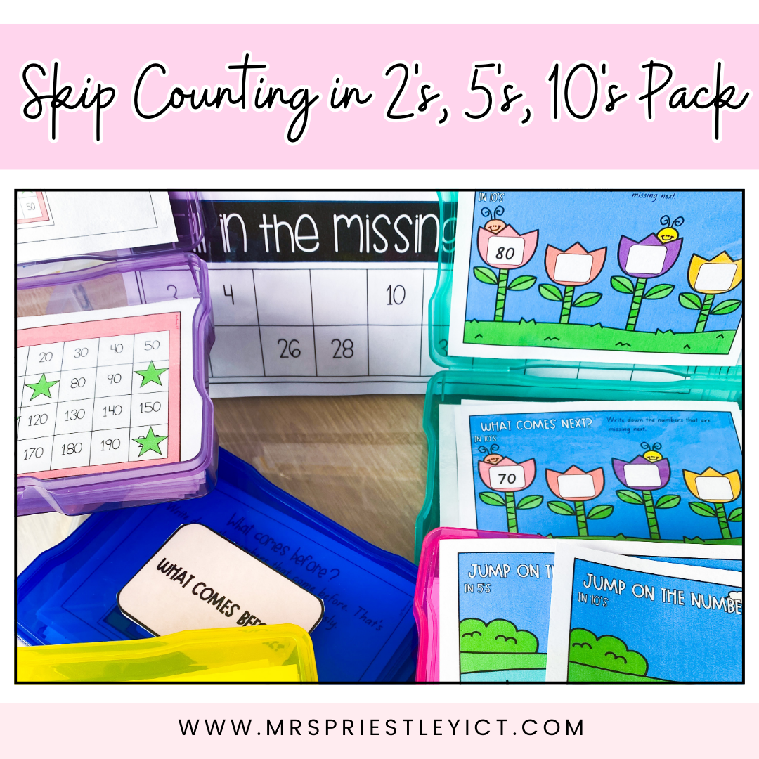 Skip counting in 2's, 5's and 10's Pack