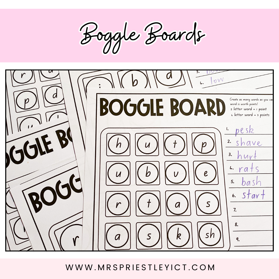 Boggle Boards