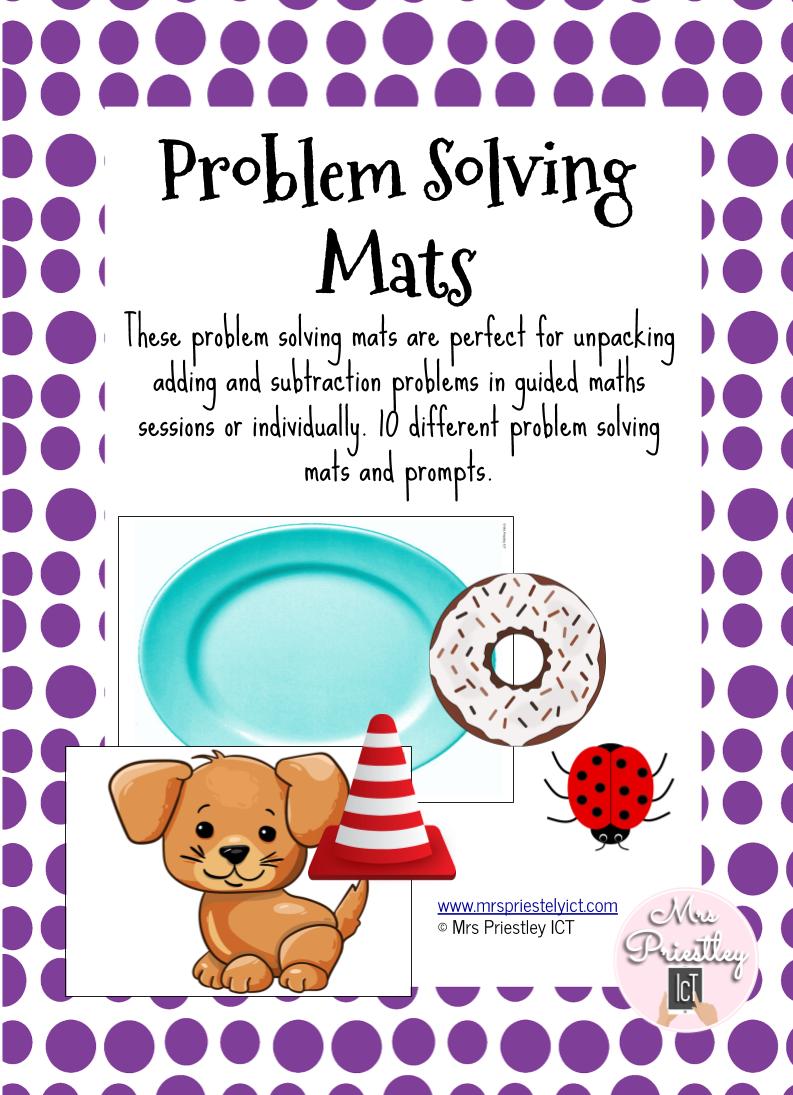 Maths Problem Solving mats (materials)