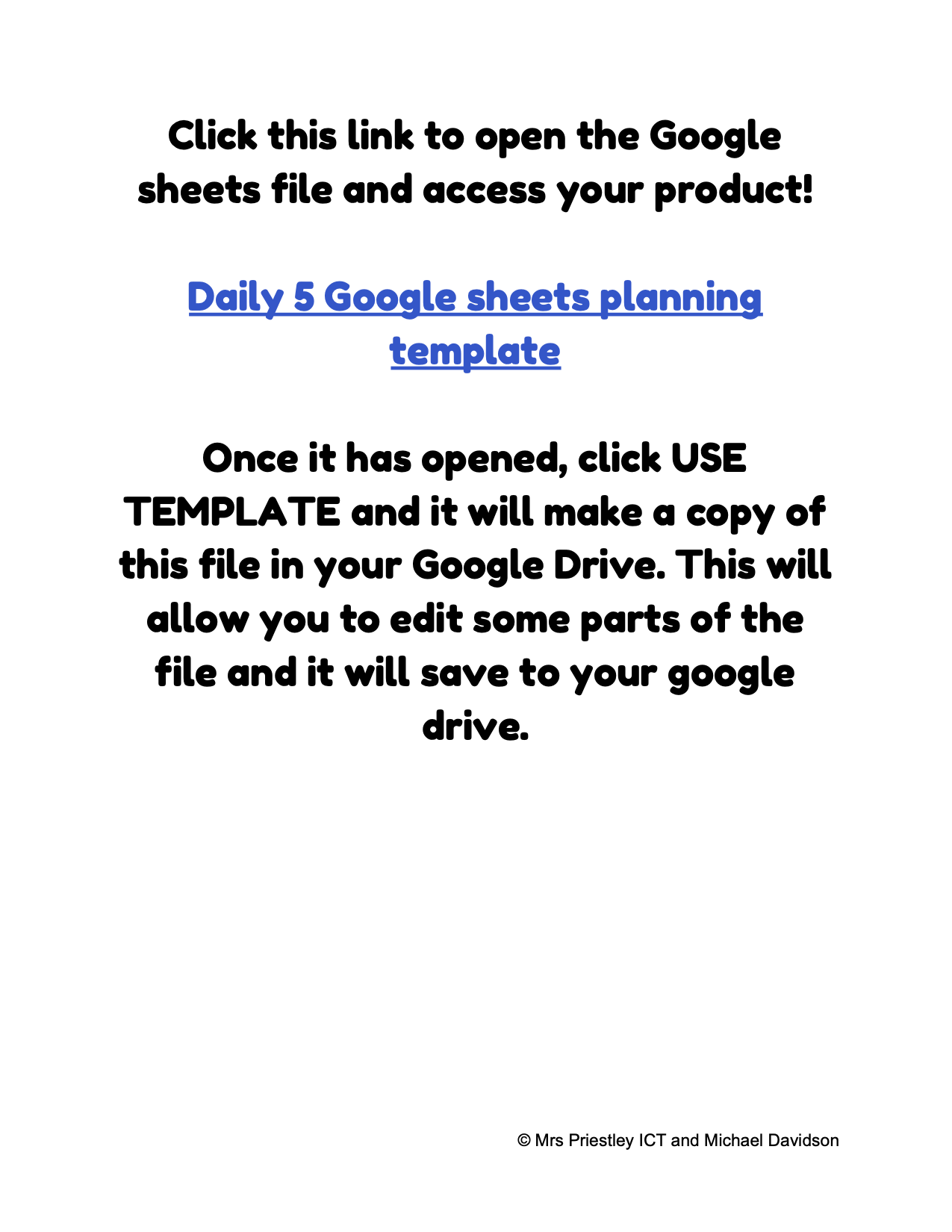 Daily 5 Reading planner on Google Sheets