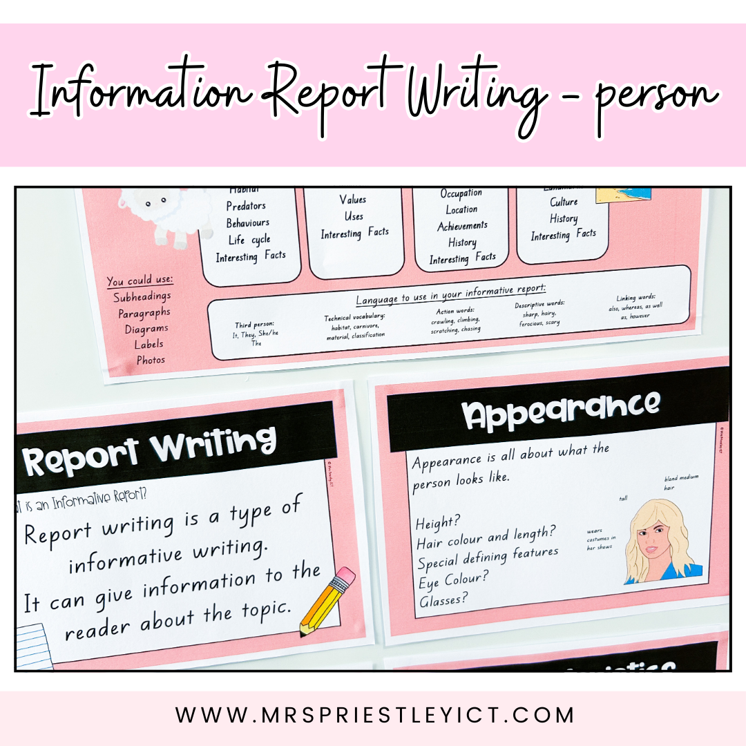 Information Report Writing - Person